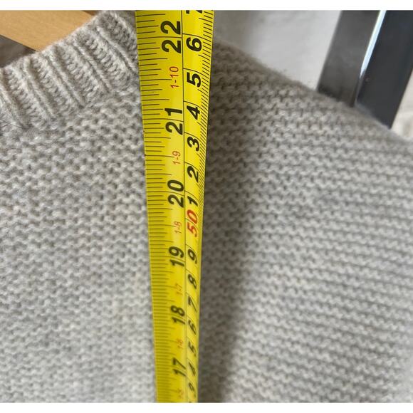 Madewell Size Medium Ivory Bobble Pom Pom Pullover Crewneck - Picture 4 of 5